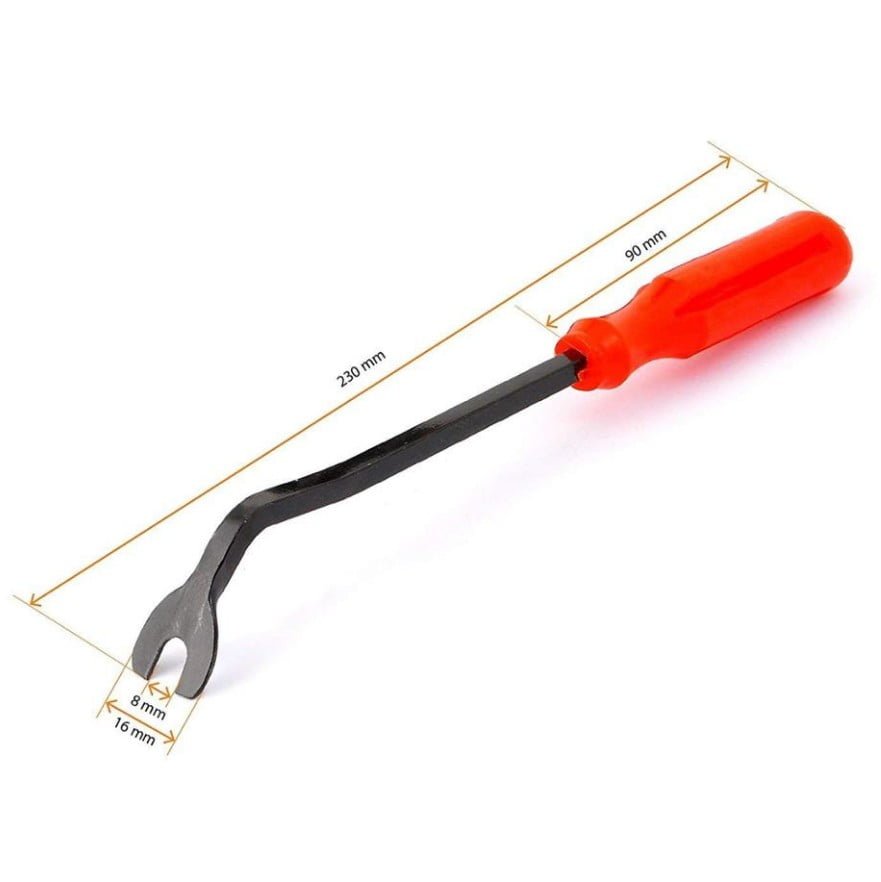 Metallverktyg för borttagning av plastclips